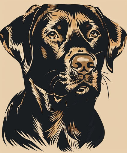 Cute Labrador retriever face tattoo design