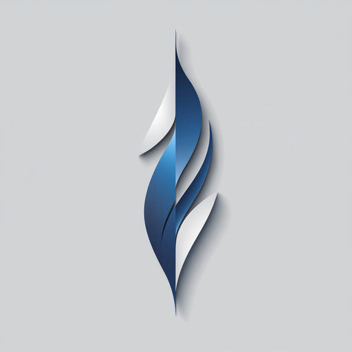 Creative clothing logo with a stylized stitching needle