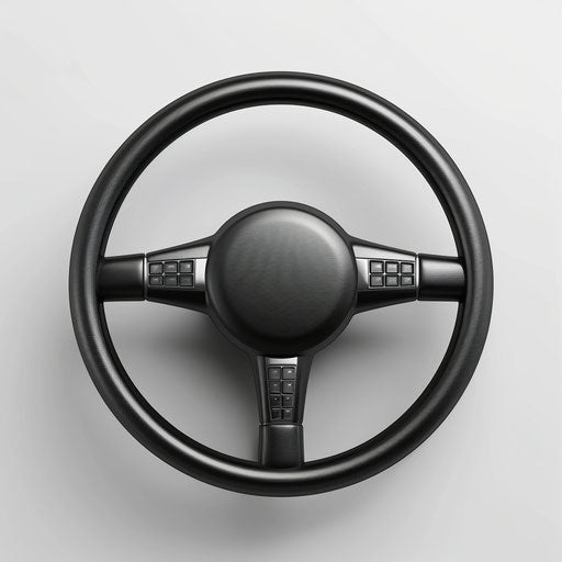 Steering wheel clipart with flat random background