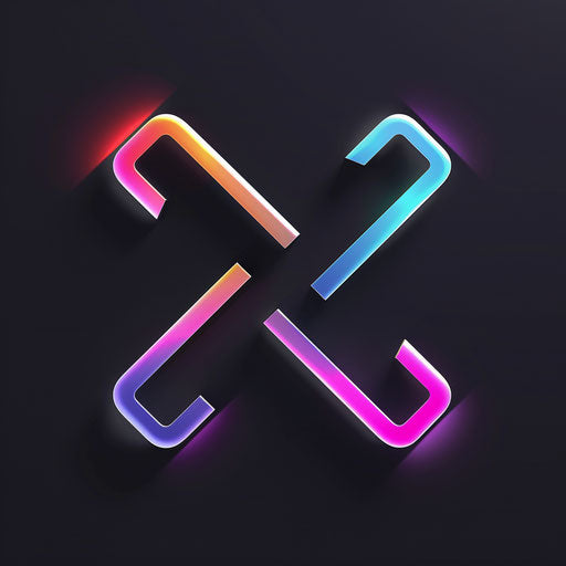 Neon logo with modern icon and bold typography