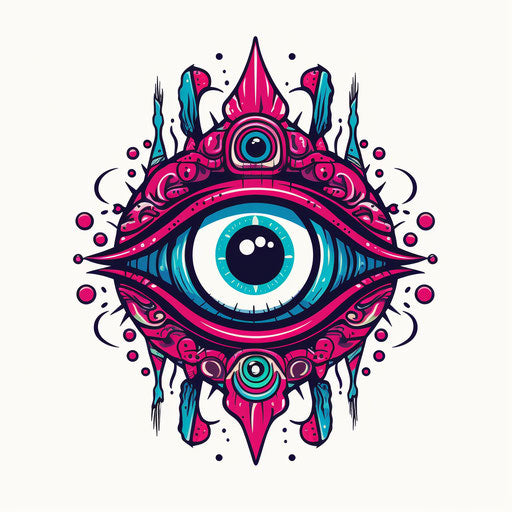 The Eye of Evil Icon, mystical and spiritual symbol for magical powers