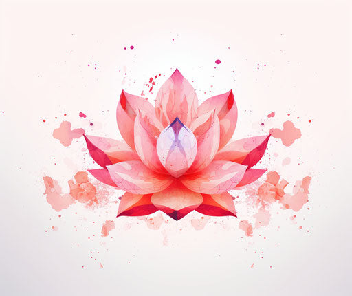 Colorful abstract lotus flower illustration vector style