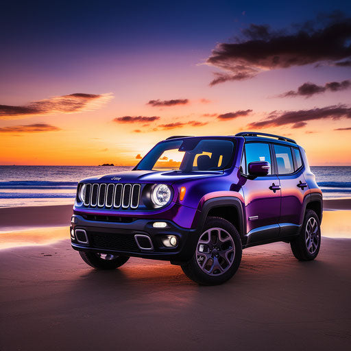 Bright purple classic car