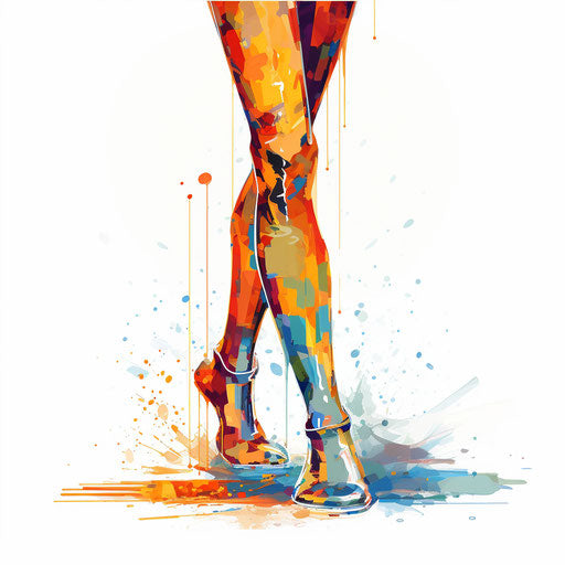 Artistic depiction of leg in Impressionistic style