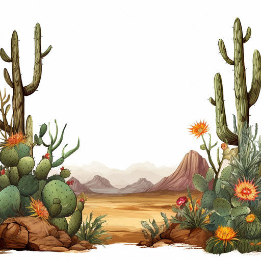 Border clipart in the style of Oil painting, on white background