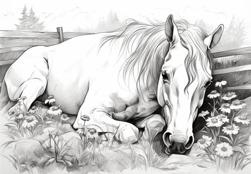 Laying down horse coloring pages, flickr style, pentax espio mini