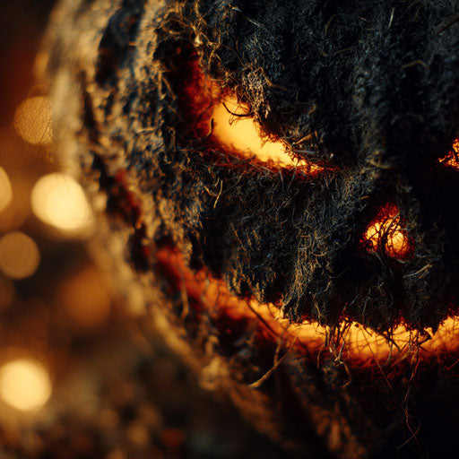 Eerie glowing pumpkin evoking mystery and Halloween