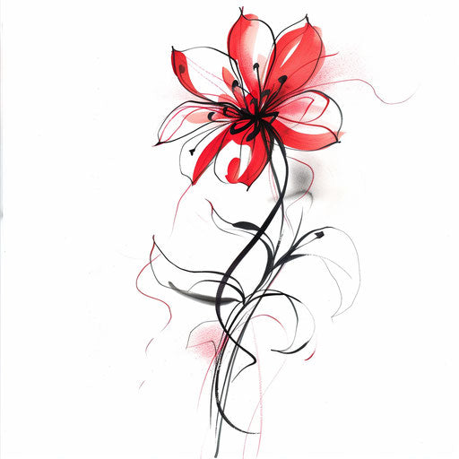 November Birth Flower Tattoo Art Set