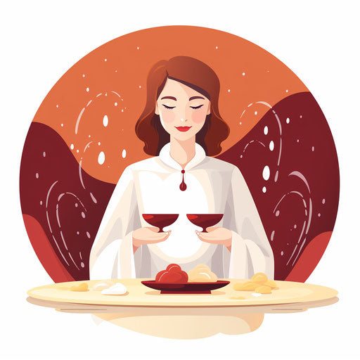 Communion clipart in Minimalist style, on white background