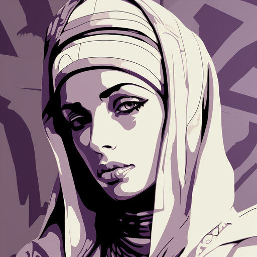 Egyptian lady with white scarf