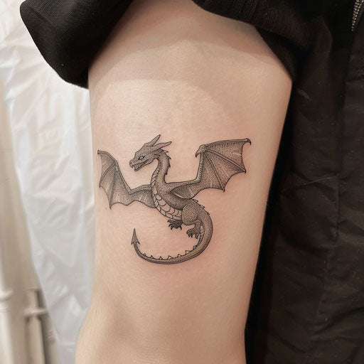 Small dragon tattoo, Ami James style