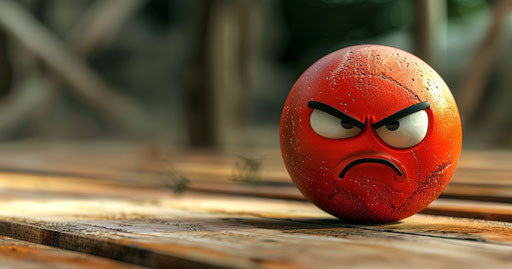 Furious red clip art with angry face