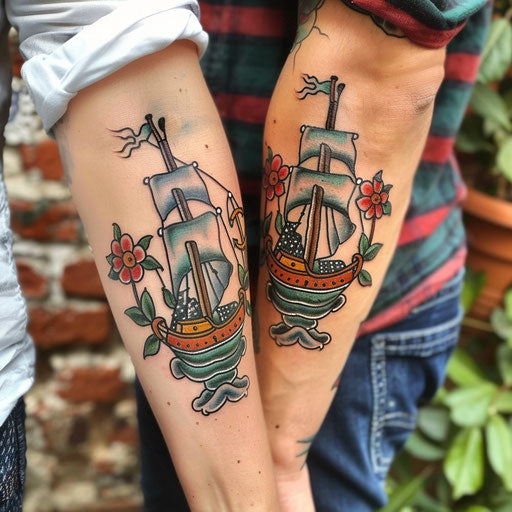 Artistic Couple Tattoo Tattoo Sketches