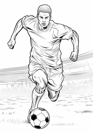 Football player in free coloring pages
