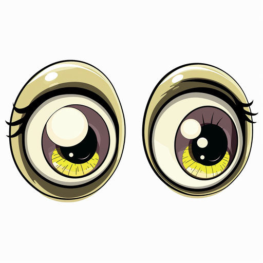 Cartoon eyes of different sizes and shapes