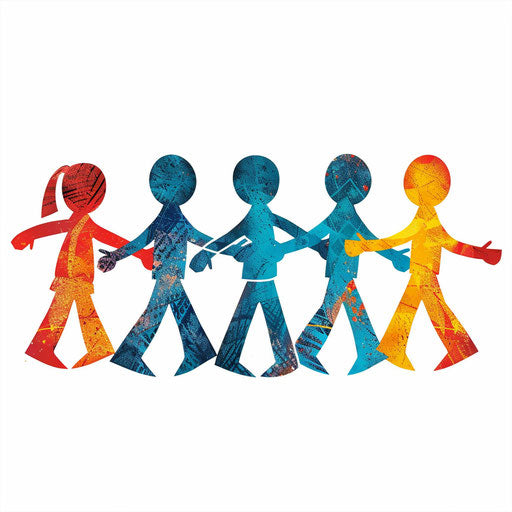 Chain of paper dolls, symbol of family unity