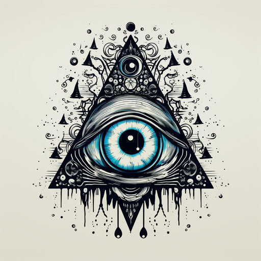 All-seeing eye in a triangular shape