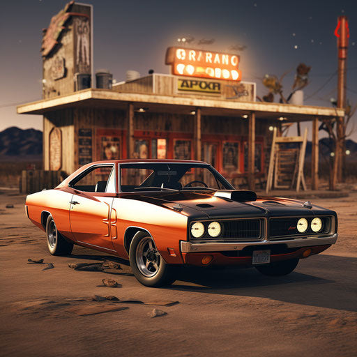 Vintage black sports car