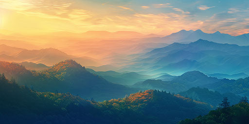 Blue Ridge Mountains, Golden Hour Gradient