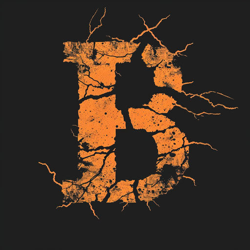 Logo featuring a bold and impactful font with a crack