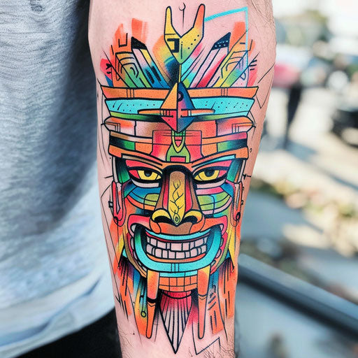 Retro tattoo sketch inspired by 1980s graphics