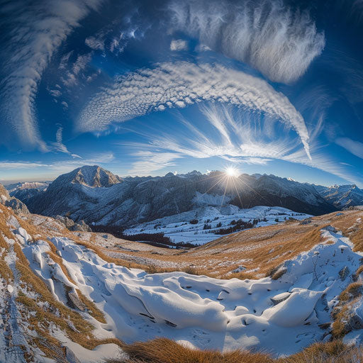 Snow-capped peaks of Durmitor under a brilliant blue sky