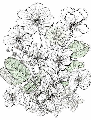 Free four leaf clover coloring pages for St. Patrick's Day 5 sp