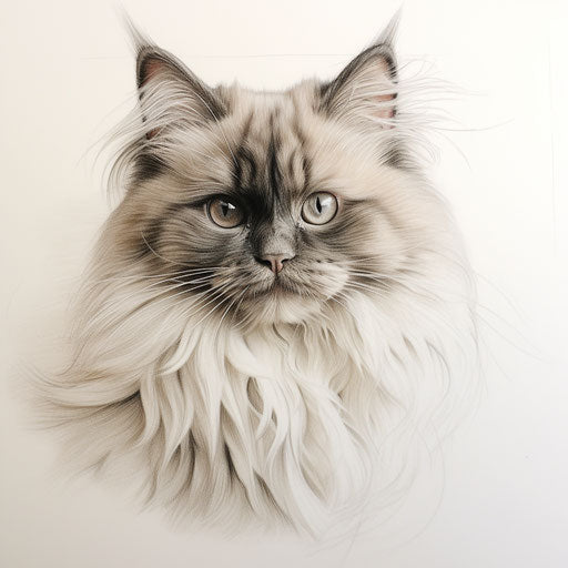 Himalayan cat sketch
