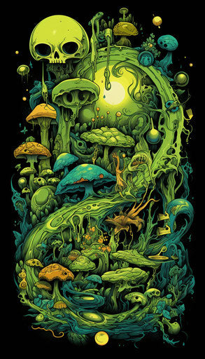 Talisman for flora and fauna, heavy inking style