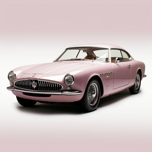 Light pink metallic classic Maserati Ghibli