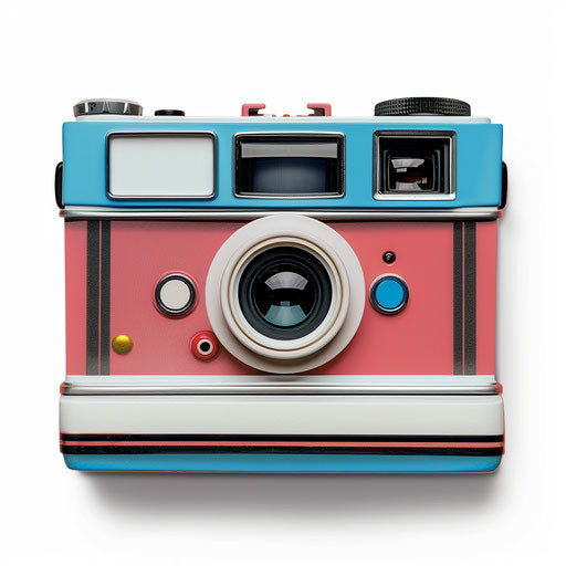 Photo realistic polaroid clipart on flat white background