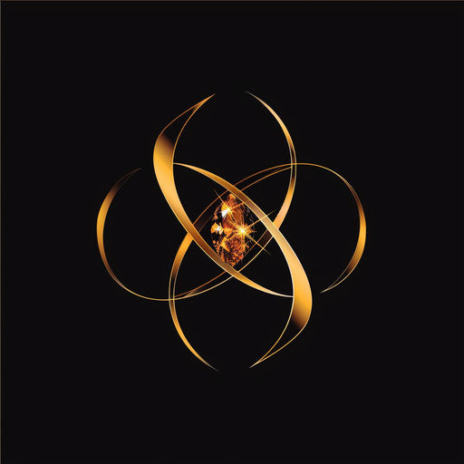 Luxury jewelry brand logo featuring a stylized gemstone in an elegant abstract design.