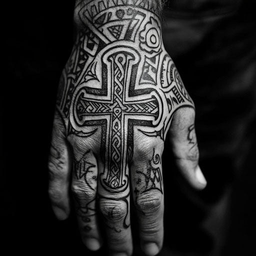 Innovative Cross Tattoo On Hand Tattoo Files
