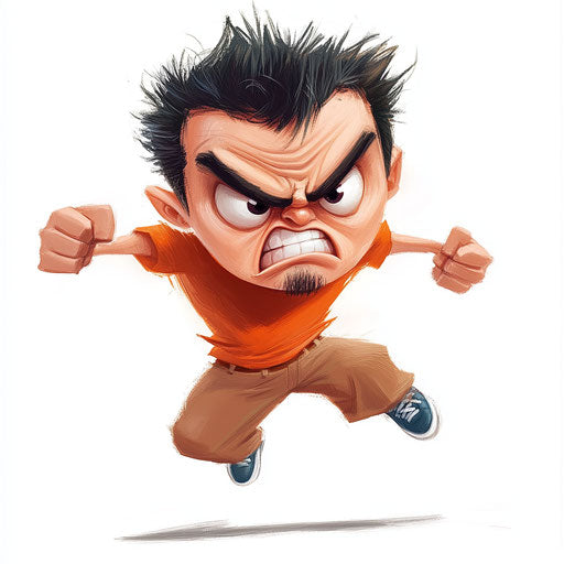 Humorous caricature of a social media caricature clipart