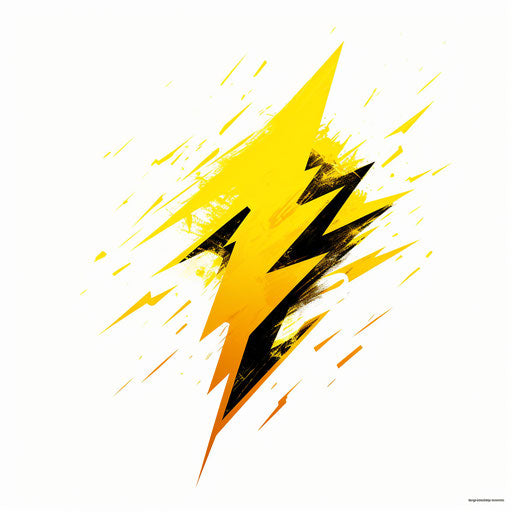 Lightning bolt illustration in Chiaroscuro Art style