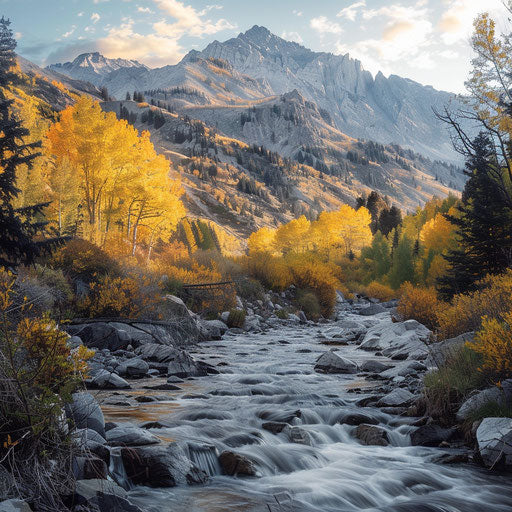 Wasatch Mountains with a river in the foreground