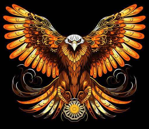 The eagle with open wingspan vector, avenger of the arch eagle