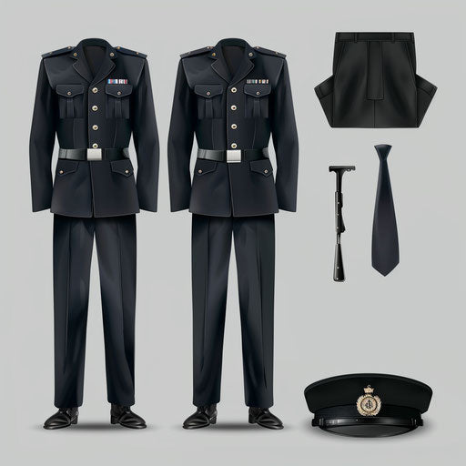 Uniform clipart with flat random background and glossy finish