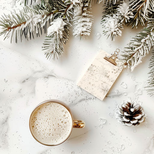 Realistic January clipart on flat white background