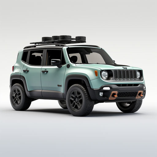 Classic off-road vehicle in Seafoam green