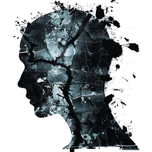 Mental health clipart with flat white background