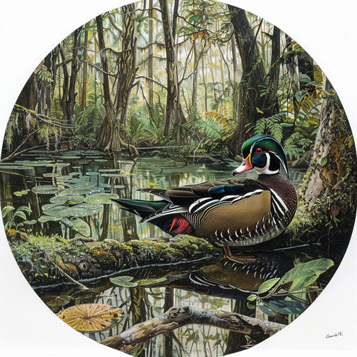 Exploration of a duck in a remote wetland