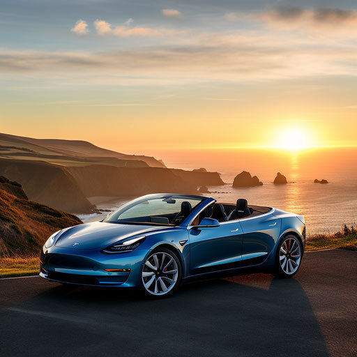 Tesla model 3 convertible top down