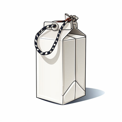 Chiaroscuro art style milk carton clipart on white background