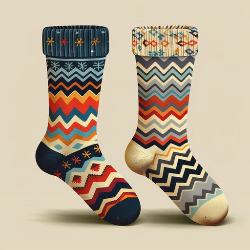 Socks clipart in photo realistic quality on flat beige background