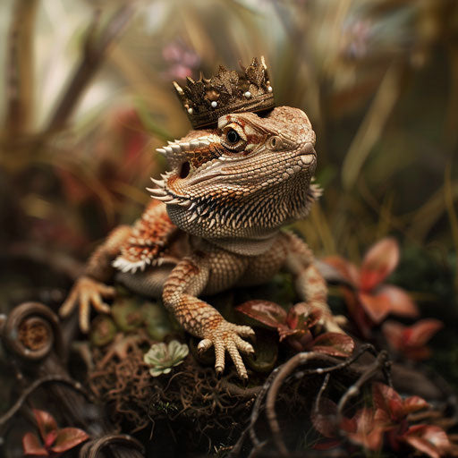 The reptilian king with a crafted crown