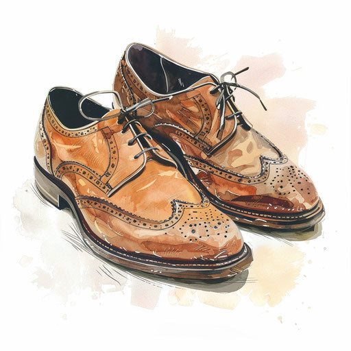 Realistic shoes clipart on flat white background