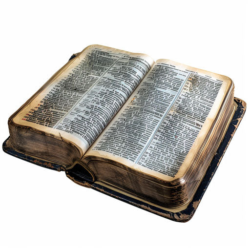 Bible clipart in a realistic style on flat white background