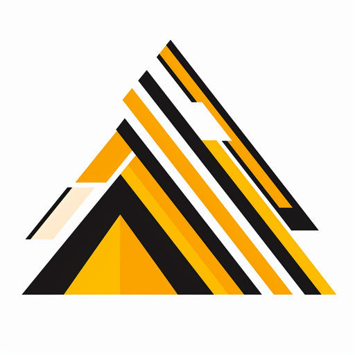 Bold construction logo with yellow and black color scheme on white background