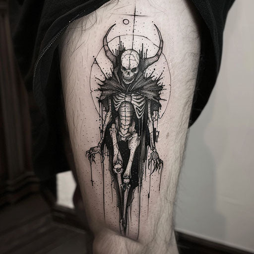 Dark and gothic small tattoos with sinister creatures